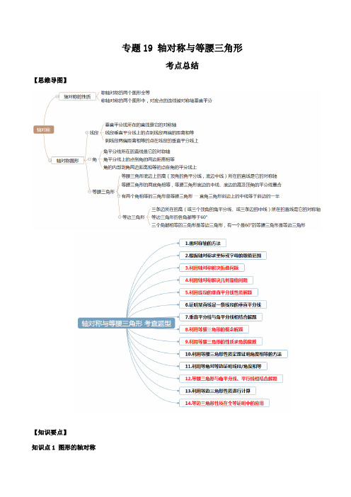 专题19 轴对称与等腰三角形(知识点串讲)(解析版)
