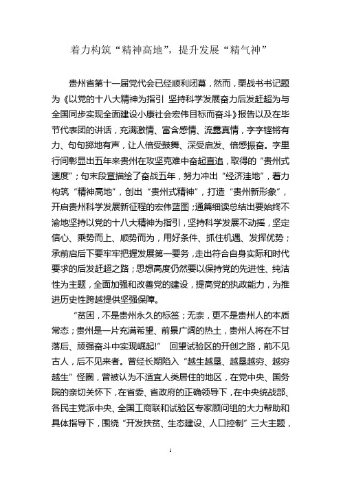 着力构筑“精神高地”,提升发展“精气神”