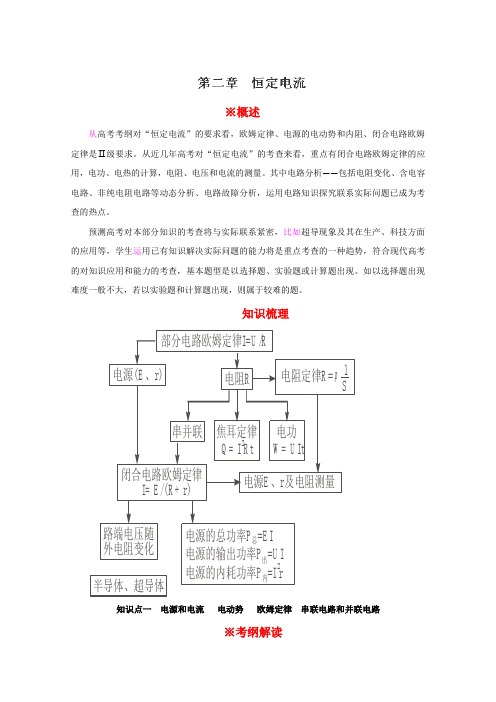 2012年高考物理实验专题系列《恒定电流》