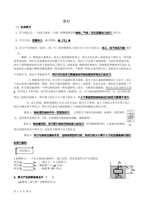 浮力好讲义