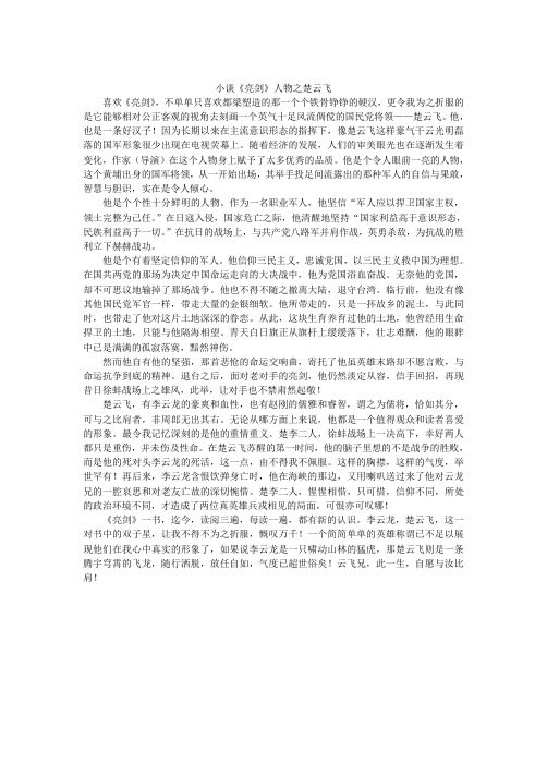 小谈《亮剑》之楚云飞