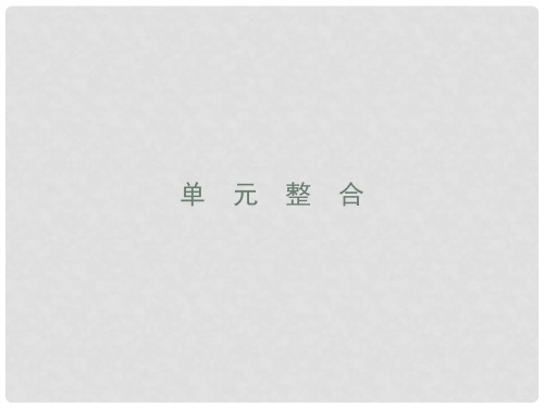 高中历史 第八单元 当今世界政治格局的多极化趋势单元