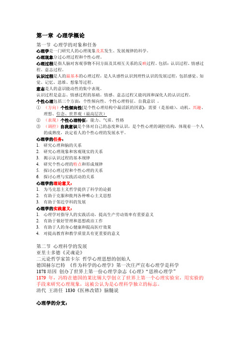 新编心理学重点