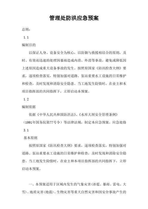 2013.6月防洪应急预案