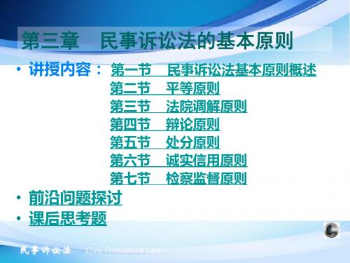 第三章  民事诉讼法的基本原则