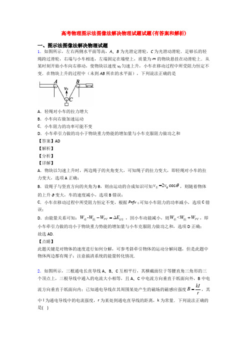 高考物理图示法图像法解决物理试题试题(有答案和解析)