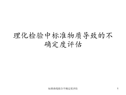 标准曲线拟合不确定度评估 ppt课件