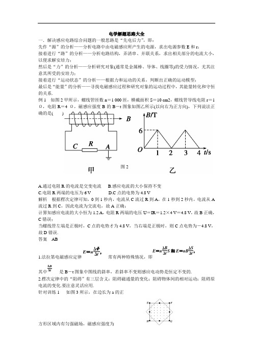 高考物理专题之电学解题思路大全