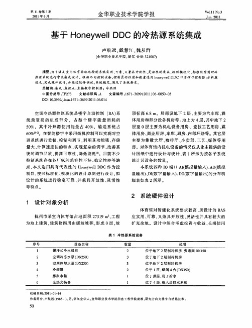 基于Honeywell DDC的冷热源系统集成