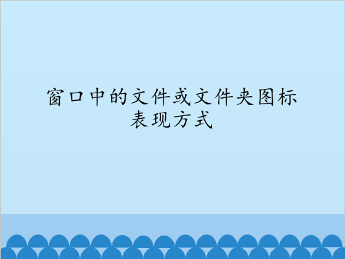 窗口中的文件或文件夹图标表现方式课件