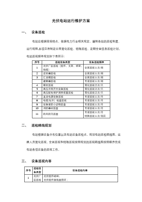 光伏电站巡检方案