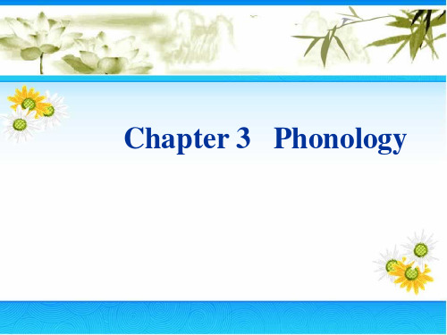 Chapter 3 Phonoloy(音位学)