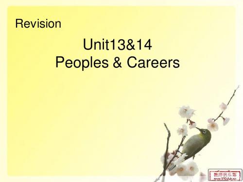 高二英语北师大版Unit13&14复习课件