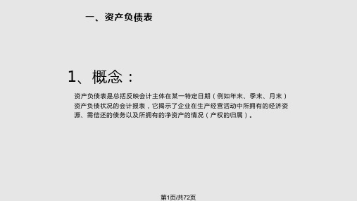 基本财务报表与财务分析PPT课件