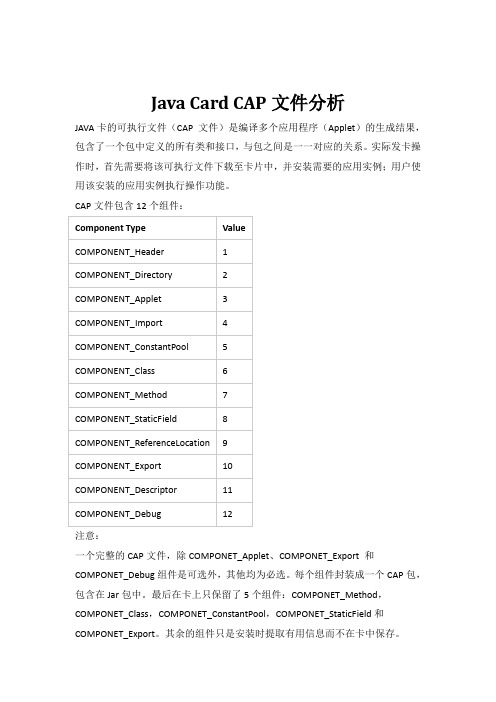 Java Card CAP文件分析