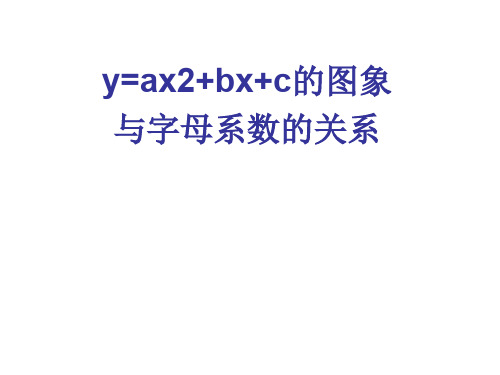 二次函数图像与字母系数的关系