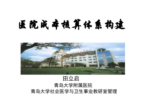 公立医院成本核算 田立启 