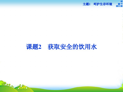 高中化学鲁科版选修一 主题1课题2 获取安全的饮用水 课件(31张)