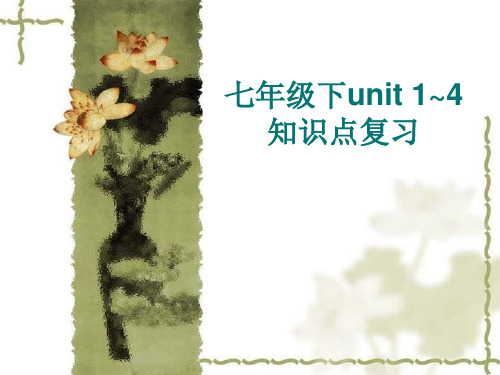 牛津译林版7BUNIT1-4知识点复习课件 (共29张PPT)