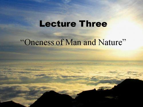 Lecture Three