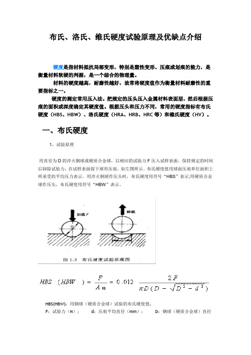 布氏、洛氏、维氏硬度试验原理及优缺点介绍