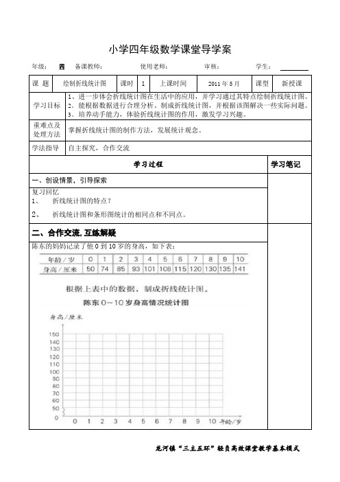 绘制折线统计图导学案