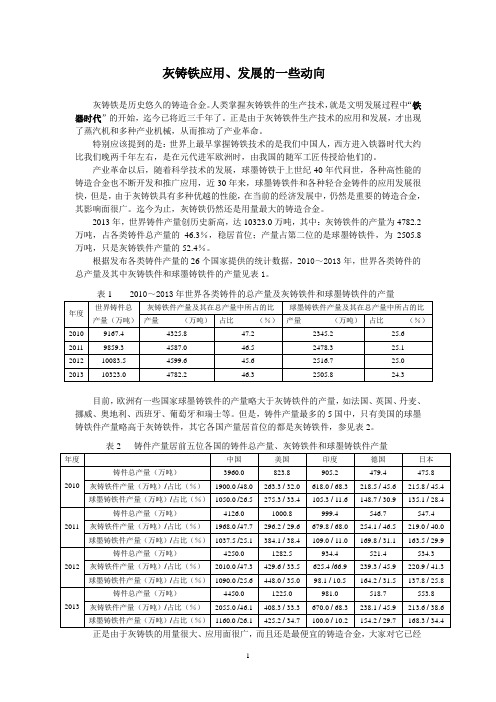 灰铸铁应用、发展的一些动向.