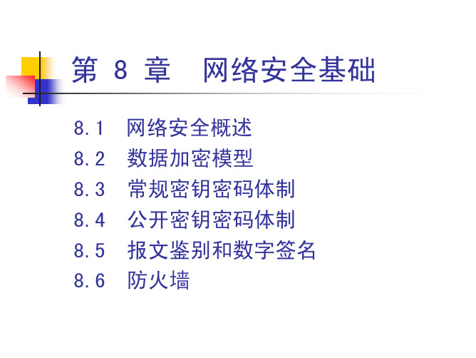 CH8 网络安全基础