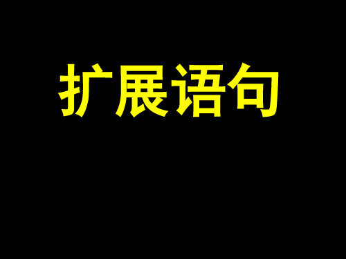 扩展语句专题课件