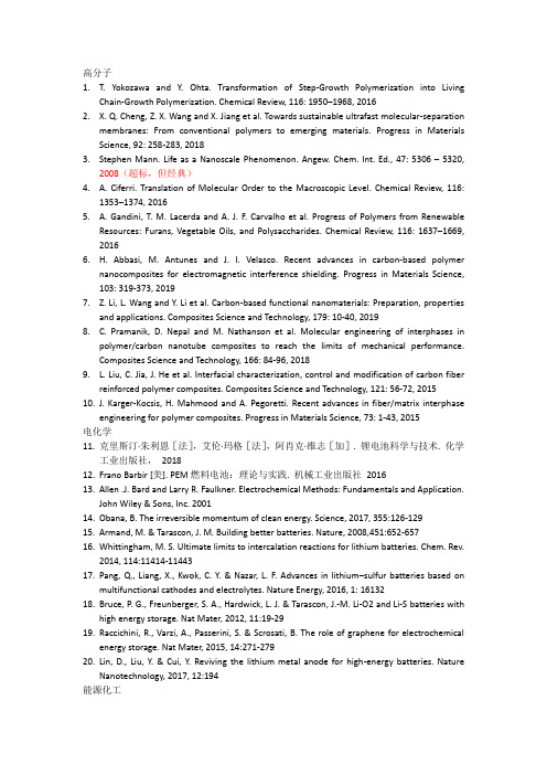 化工经典文献汇总