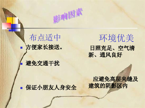 幼儿园建筑设计 基地选址分析PPT课件