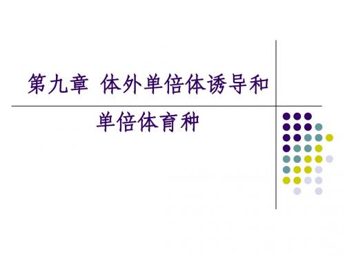 第九章体外单倍体诱导和单倍体育种