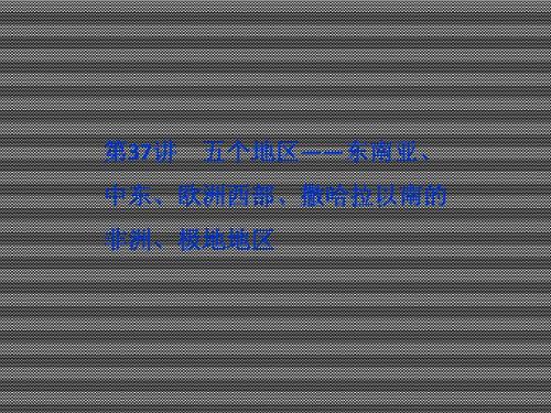 2013届高考地理一轮复习课件第37讲个地区——东南亚、中东、欧洲西部、撒哈拉以南的非洲、极地地区