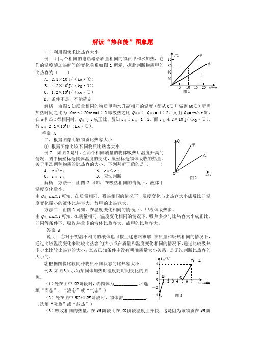 九年级物理上册第十二章内能与热机解读“热和能”图象题新版粤教沪版word格式