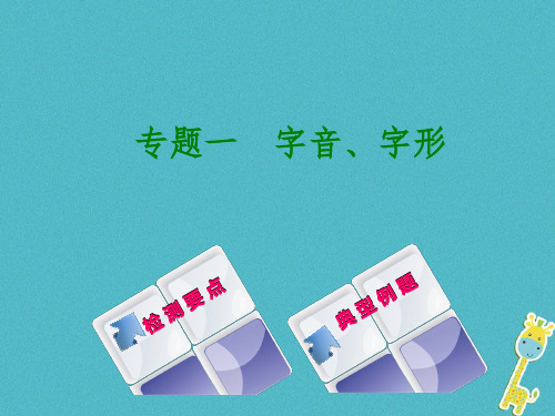 湖南省中考语文专题一字音、字形复习课件