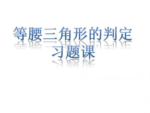 等腰三角形的判定(习题)