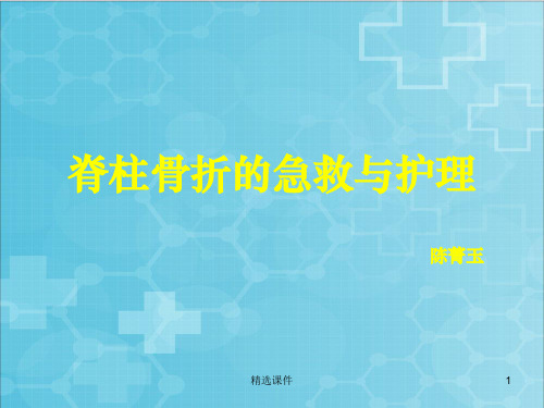 脊柱骨折的急救与护理新PPT课件