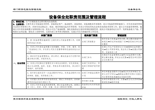 保全处职责范围