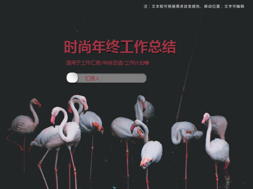 时尚年终工作总结PPT模板