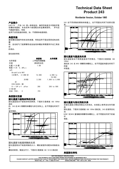 乐泰 243TDS