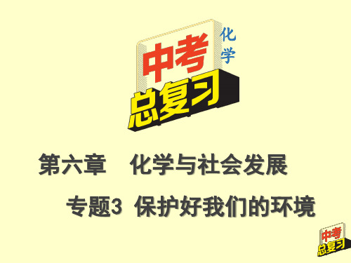 2020年中考化学总复习(重庆专版)—第六章专题3保护好我们的环境