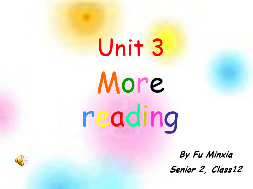 牛津上海版高中二年级第二学期Unit 3 Colours more reading  课件