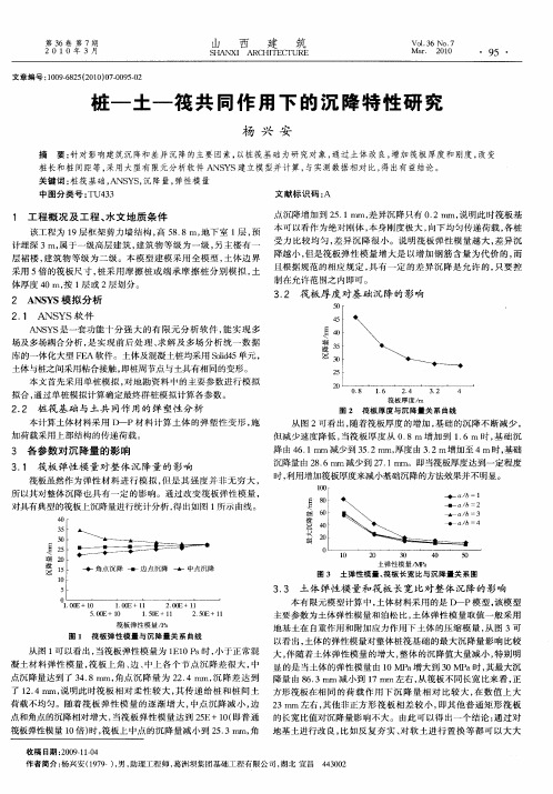 桩—土—筏共同作用下的沉降特性研究