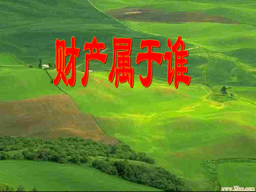 初二政治下学期财产属于谁
