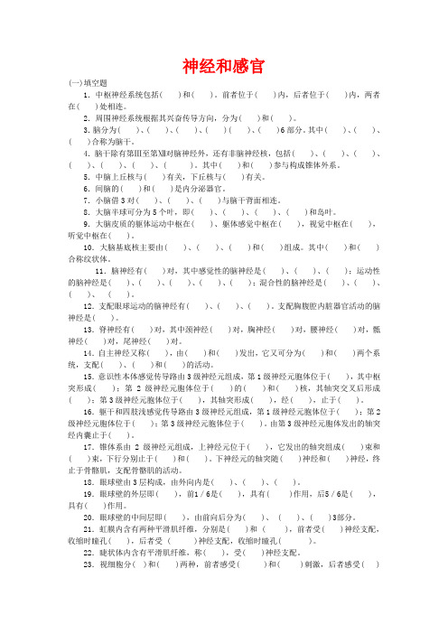 神经-人体解剖习题汇总