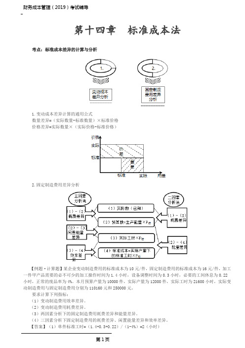 标准成本法、作业成本法、本量利分析、短期经营决策