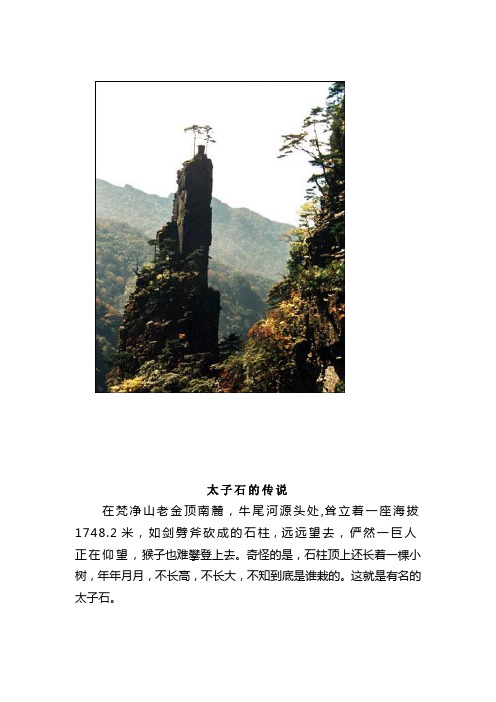 梵净山太子石