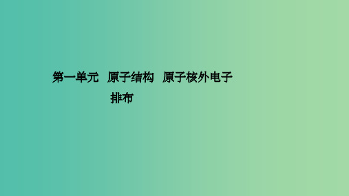 高考化学一轮复习 专题3 微观结构与物质的多样性 第一单元 原子结构 原子核外电子 苏教版