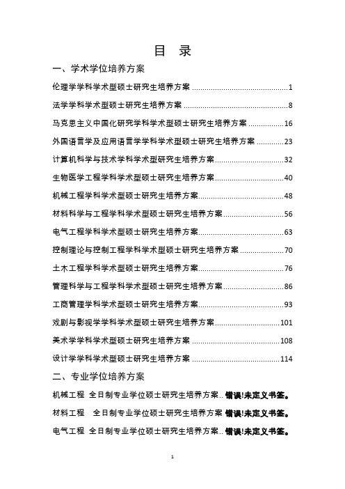 湖南工业大学硕士研究生培养方案汇总(2012版)