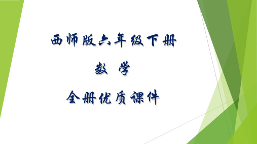 西师版数学六年级下册全册课件